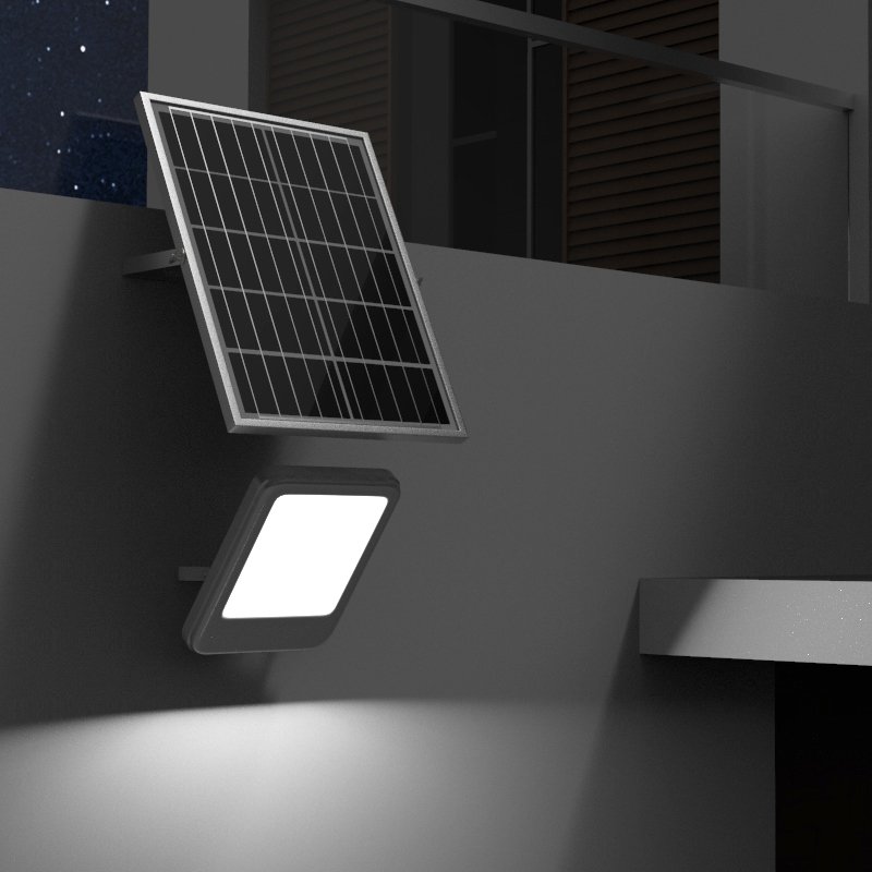 Proiector LED 150W cu panou solar monocristalin 25W, telecomanda si acumulator inclus Breckner Germany